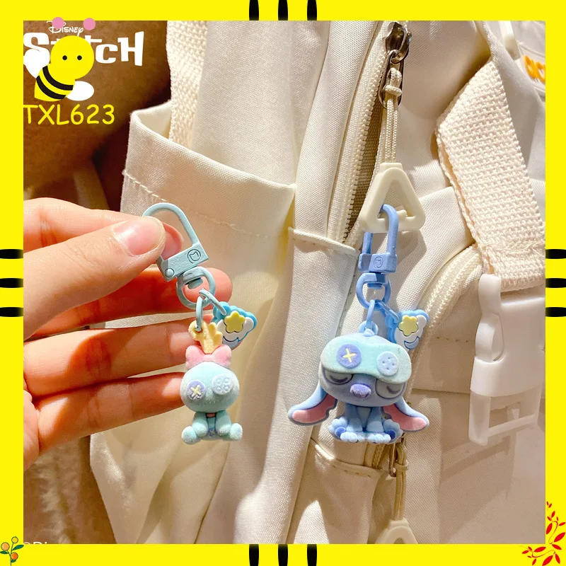 

New Authentic Stitch Keychain Car Keychain Cartoon Cute Doll Keychain Couple Backpack Pendant Holiday Gift Kids Toys