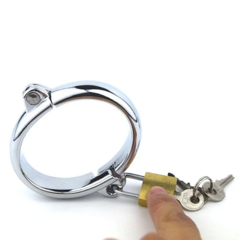 Stainless Steel Restraint Handcuff Shackle Ankle Wrist Cuffs Padlock BDSM Slave Restraint Fantasy Sexy Game Sex Toys for Couples