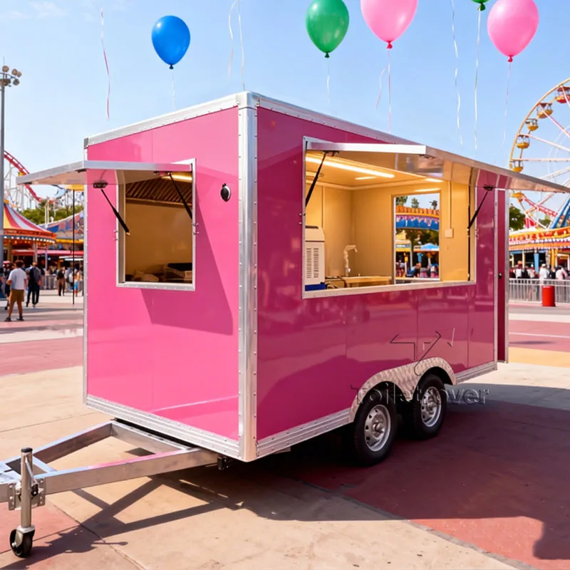 

Commercial Food Trailers Fully Equipped Waffle Crepe Dessert Pancake Donut Food Truck for Saudi Arabia