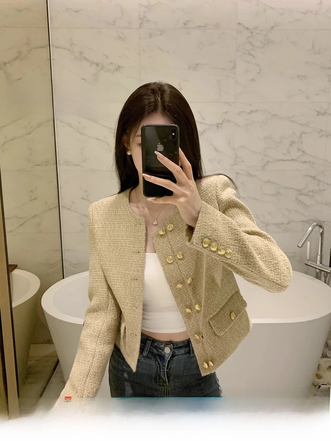 

Женское пальто EU IIWAN в стиле французской моды, из высококачественного полиэстера и шерсти, молодежный стиль, круглый вырез, двойные пуговицы, однотонное.