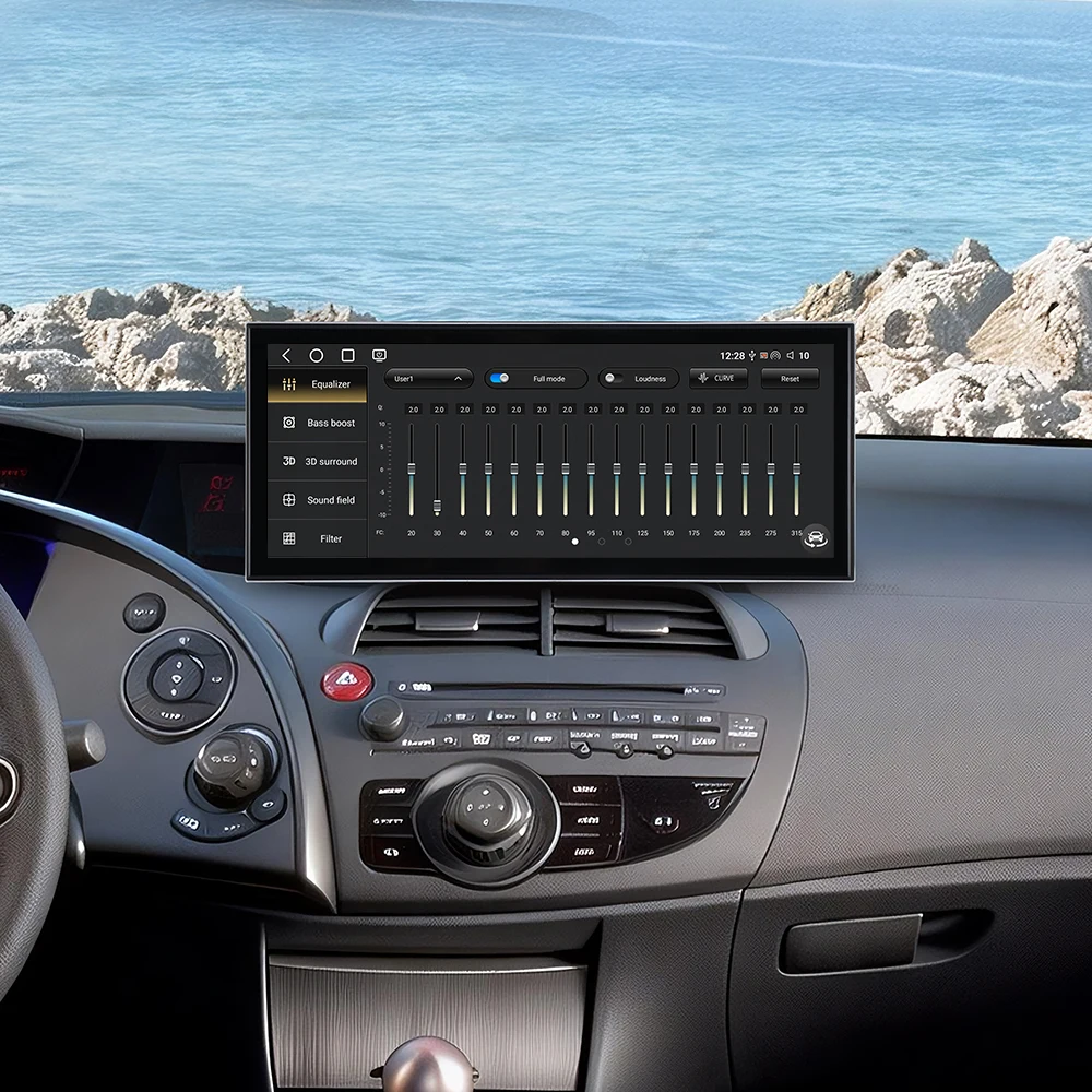 15.8 Inch Vertical Screen For Honda Civic 1996-2001 Multimedia Audio Stereo GPS Navigetion Carplay Android Auto 4G LTE