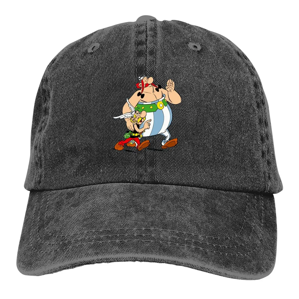 Washed Men's Baseball Cap NO NO Trucker Snapback Caps Dad Hat Asterix and Obelix Golf Hats