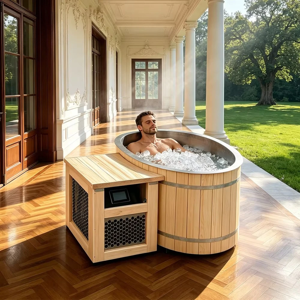 Commercial Cold Plunge Ice Bath Tub with Chiller & Filter, Insulated Cold Water Therapy Tub for Hotel Gym Fitness Recovery