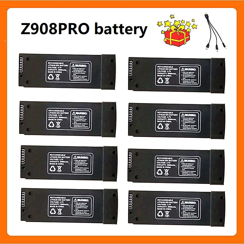 

2000mAh Orignal Z908 PRO Drone Battery For Z908 PRO RC Battery Drone Professional 4K RC Drone Parts 3.7V 2000Mah Battery