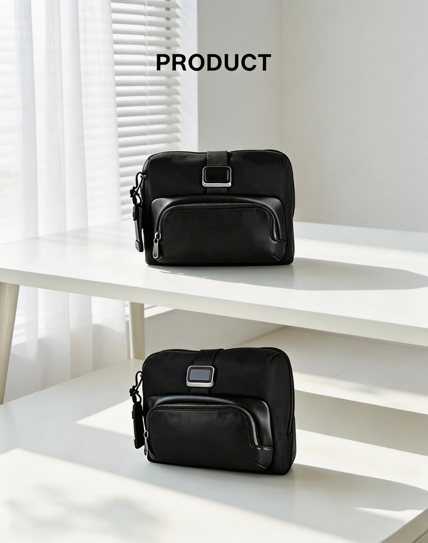 Men’s Abrasion‑Resistant Ballistic Nylon Messenger Bag, Water‑Resistant Crossbody Shoulder Bag for Travel view 6