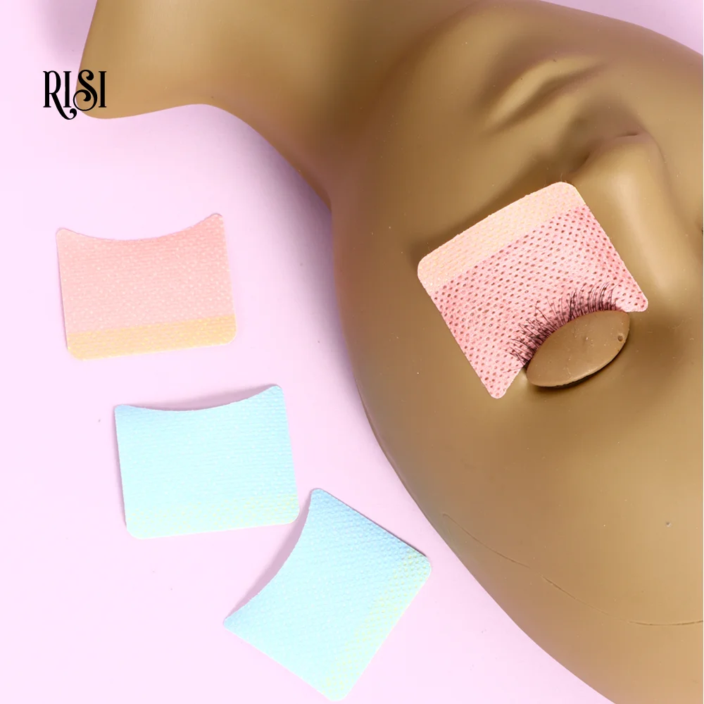 RISI 50 個使い捨てまつげパッチパッドまつげリムーバーパッチパッドを除去するためのまつげエクステンションメイクアップツール
