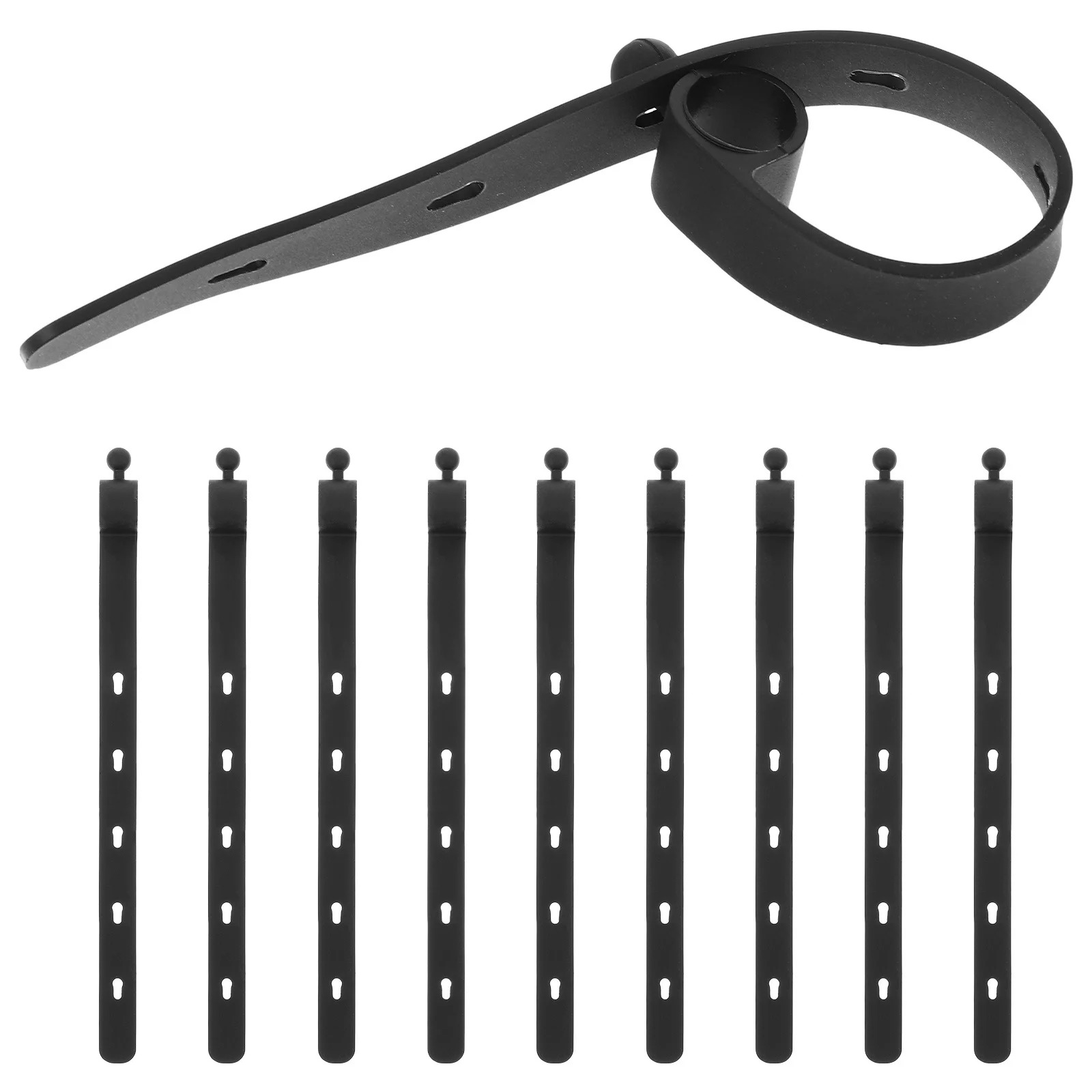 

10pcs Silicone Cable Ties Reusable Cord Organizer For Wire Management Portable Cable Strap Desktop Neat Ties Charging