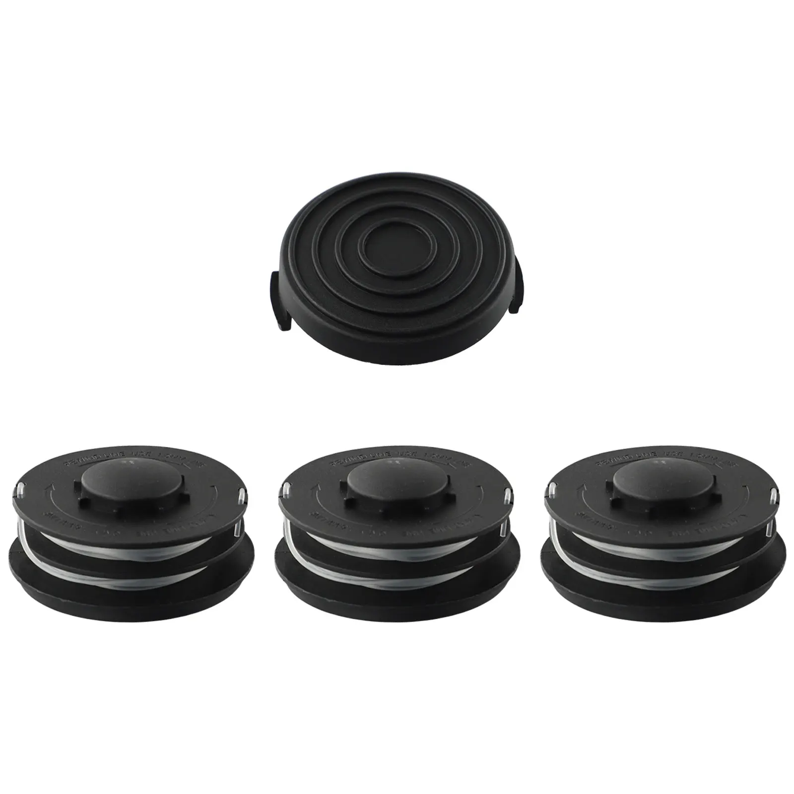 Trimmer Head Kit Includes Cap Cover and 3 Heads with 2x 5m Line Spools for GC-ET 4530 3405685 Grass Cutting Equipment