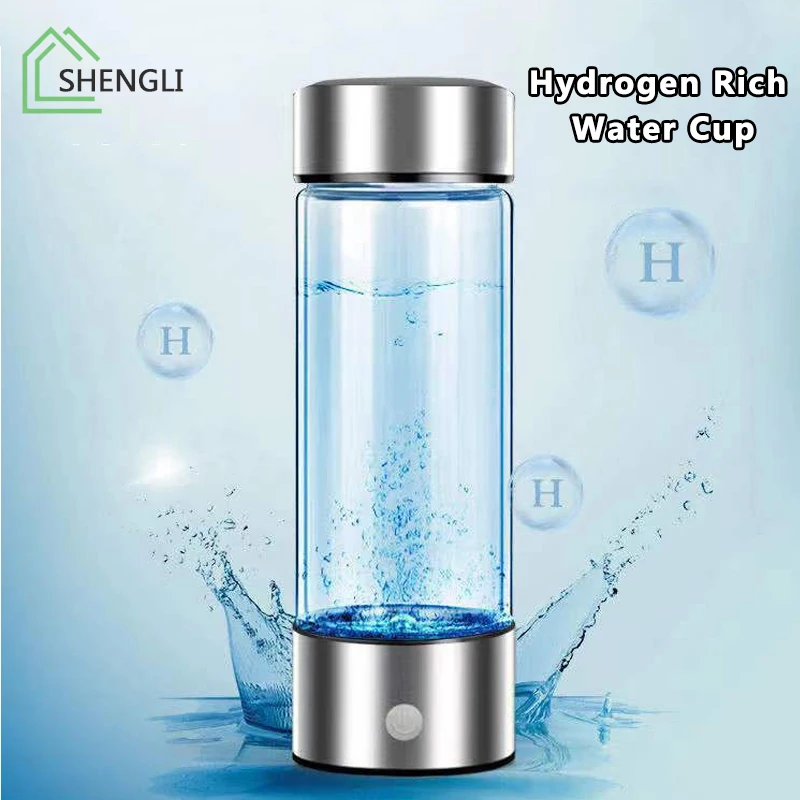 

420ml Hydrogen-rich Water Cup Portable Water Cup New USB Rechargeable Water Cup High Borosilicate Electrolytic Hydrogen Water Bo