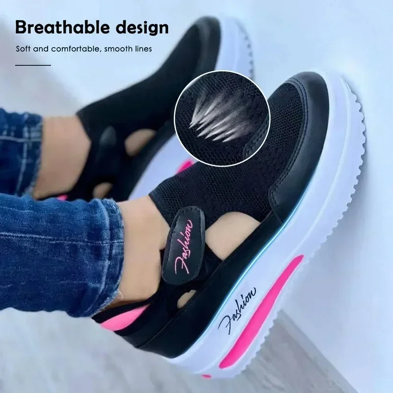 Shoes Womens Sneakers Female Casual Shoes Summer New Breathable Mesh Ladies Sport Shoes Vulcanized Women Platform Sandals 2024