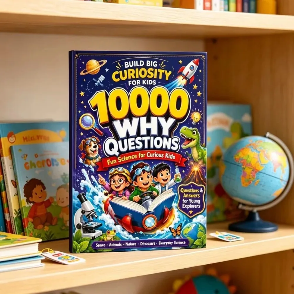 10000 Why Questions Kids Science Book Space Dinosaur Nature Encyclopedia for Curious Children view 3