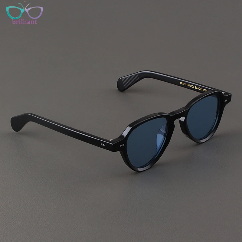 New Women Polarized Sunglasses Fashion Retro Top Quality Acetate Elliptical Design Outdoor Travel Driving Men  Black Sun Glasses