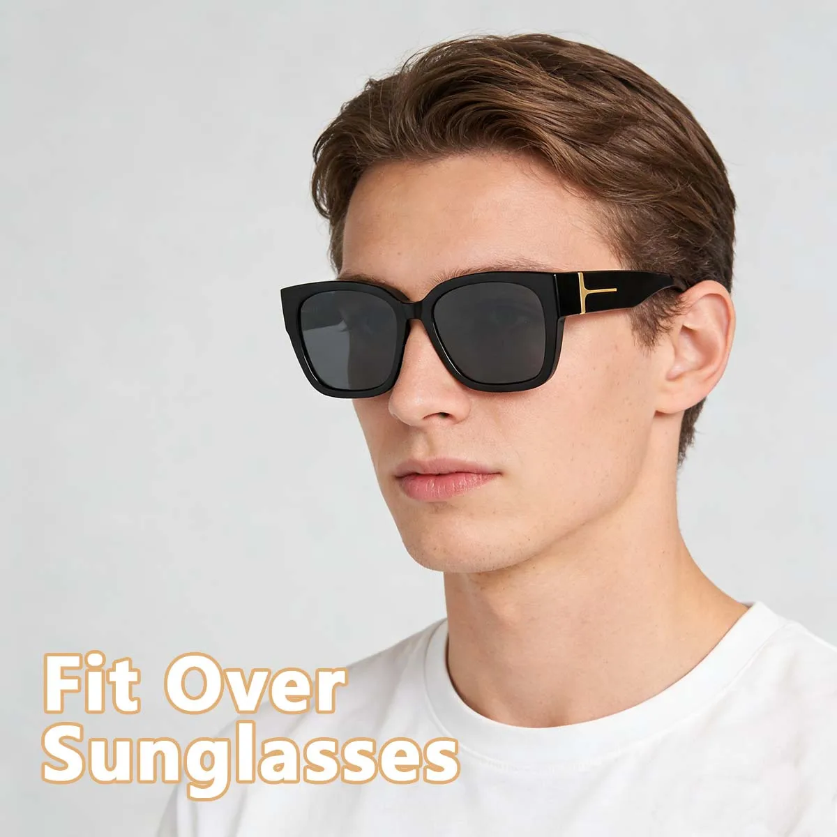 1/2 Stück Überbrille zum Überziehen, Sonnenbrille für Männer und Frauen, UV-Schutz, Sonnenbrille T04