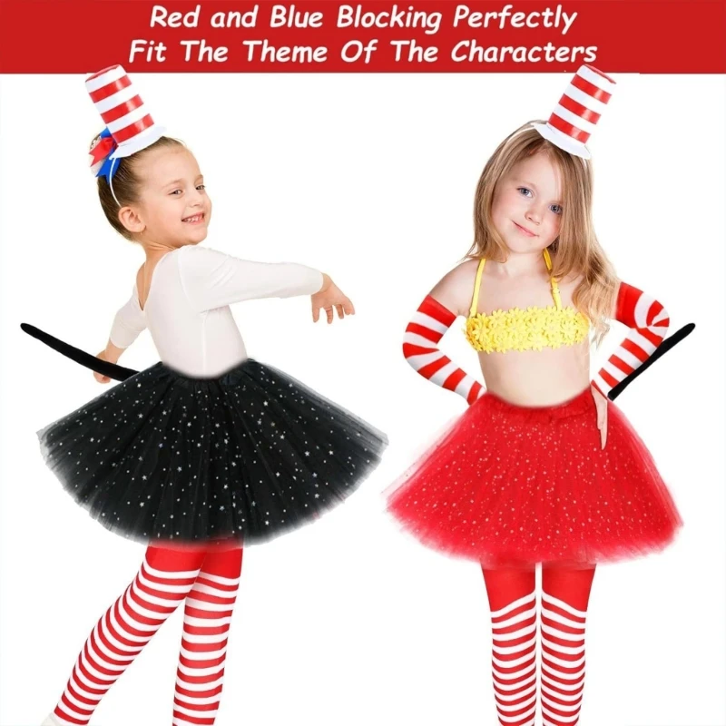 Festival Navidad para mujeres y niñas, accesorios disfraz gatos, aro con lentejuelas, faldas con pajarita, Kits