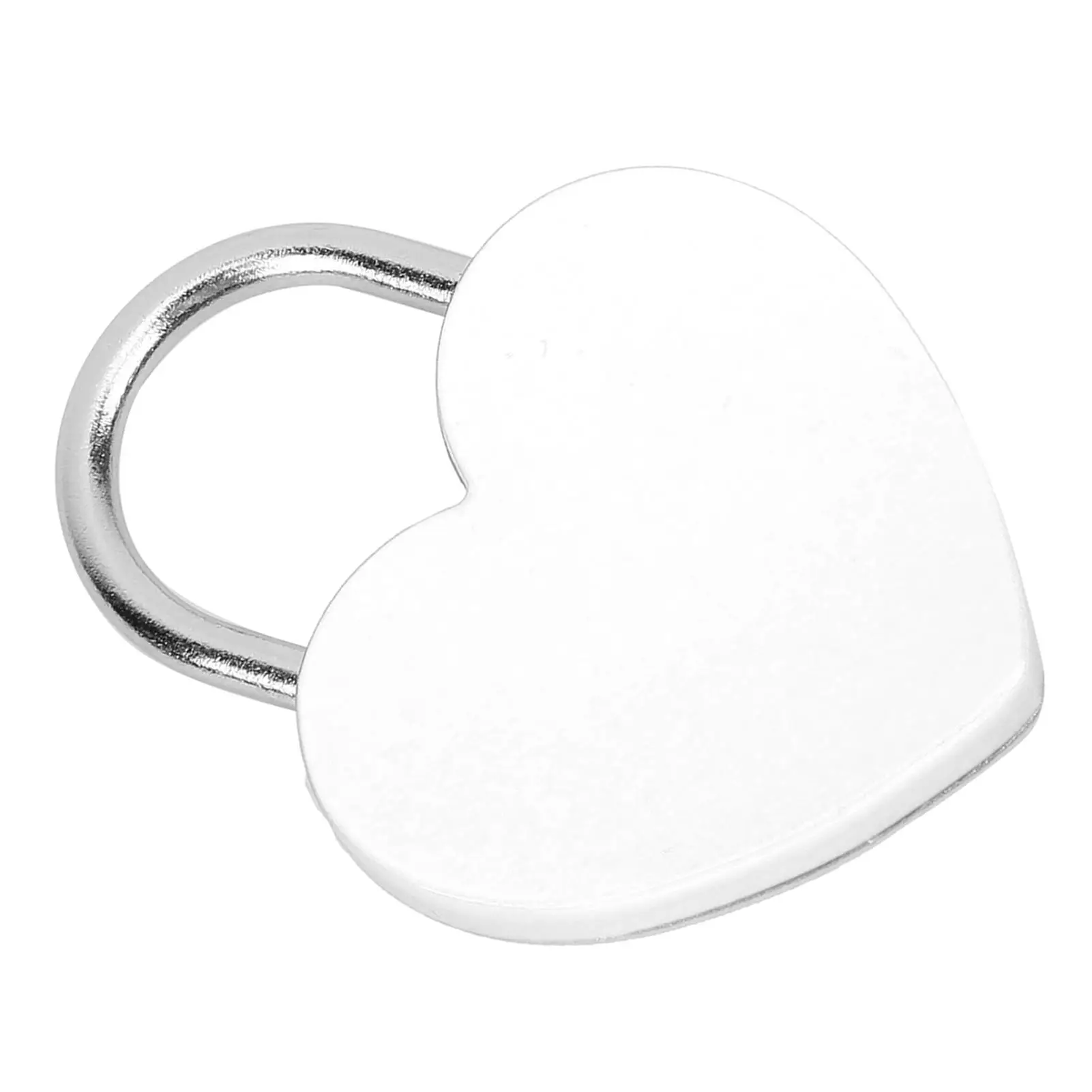 قفل ملون على شكل قلب مع لوازم حرفية معدنية رائعة لتزيين المنزل مقاس 45 × 59 مم باللون الأبيض