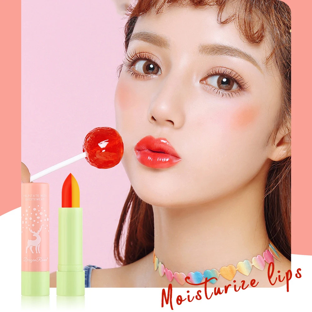 Warm Color Changing Single And Double Color Lipstick Long Lasting Moisturizing Nourising Lip Balm Lip Care Cosmetics