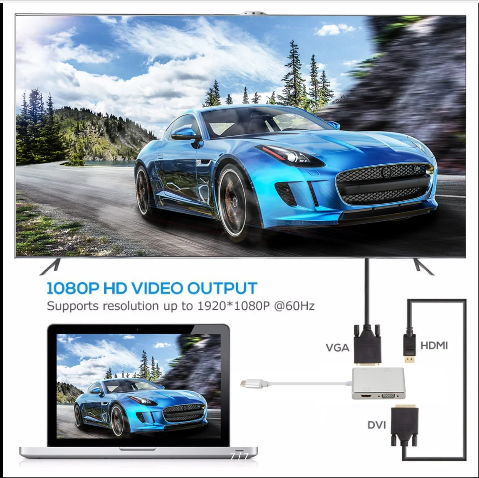 محطة إرساء من النوع C إلى HDMI VGA USB3.0 PD 4 في 1 #6