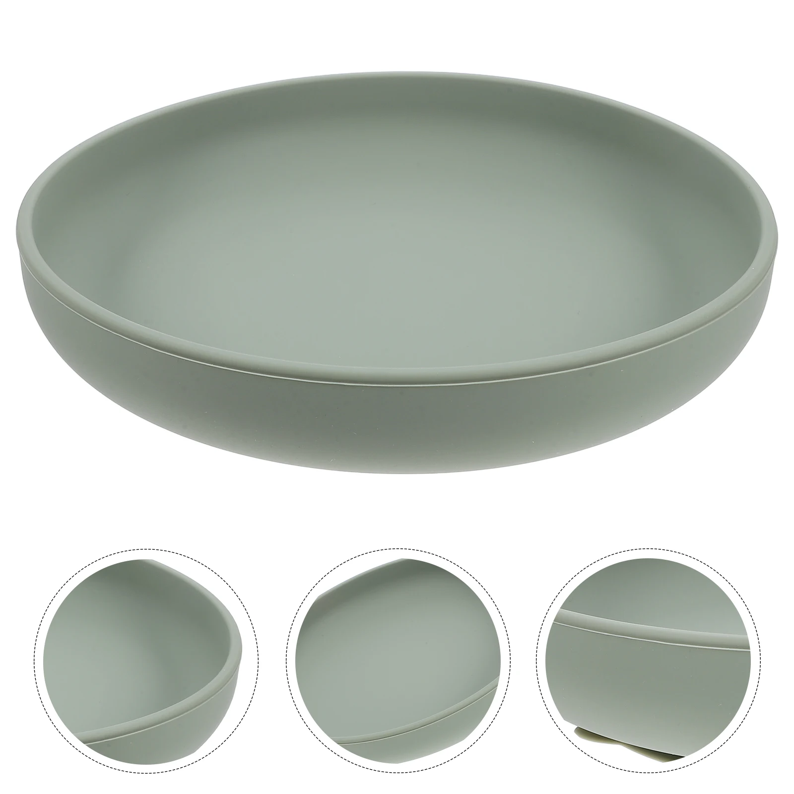 

Elderly Anti spill Dinner Plate Handicap Feeding Dishes Baby Adaptive Silicone Suction Base Non slip Dishwasher Care