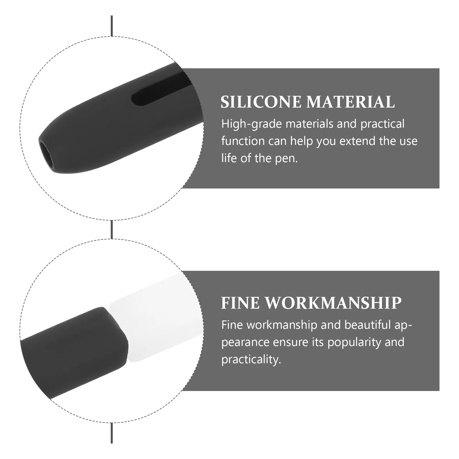 

Silicone Pencil Sleeve Translucent Soft Comfortable Pen Cover Compatible Pencil 2 Protective Sleeve Stylus Cover