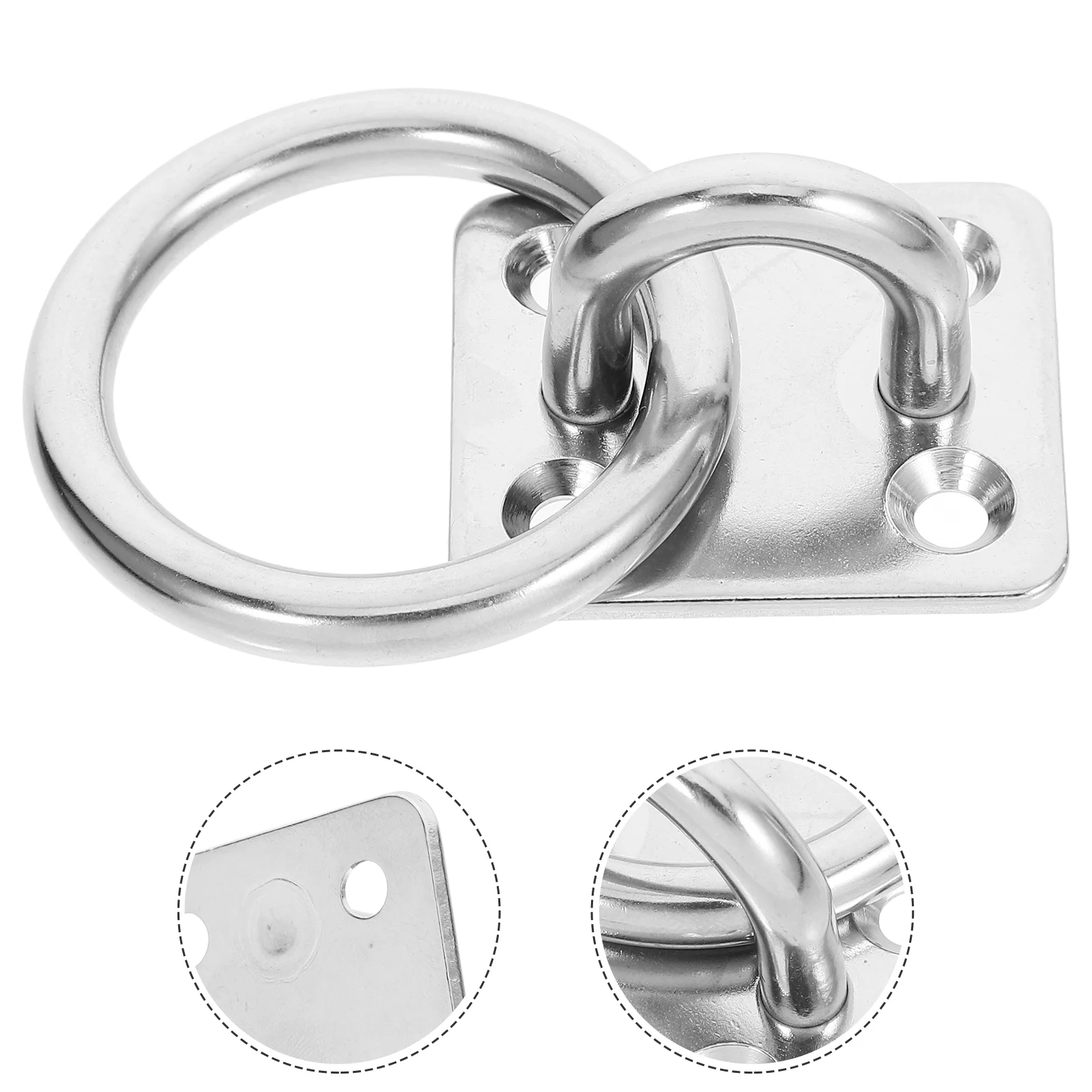 Square Eye Plate Fixing Buckle Stainless Steel Heavy Duty Hooks Ceiling Pad Anchor Swing Hammock Tree Deck Mount Outdoor