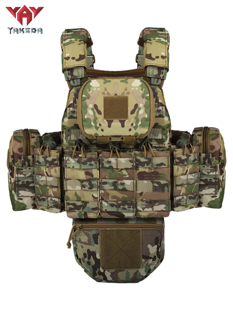 Tactical vest outdoor camouflage multifunctional vest hunting equipment adjustable tactical vest CS simulation