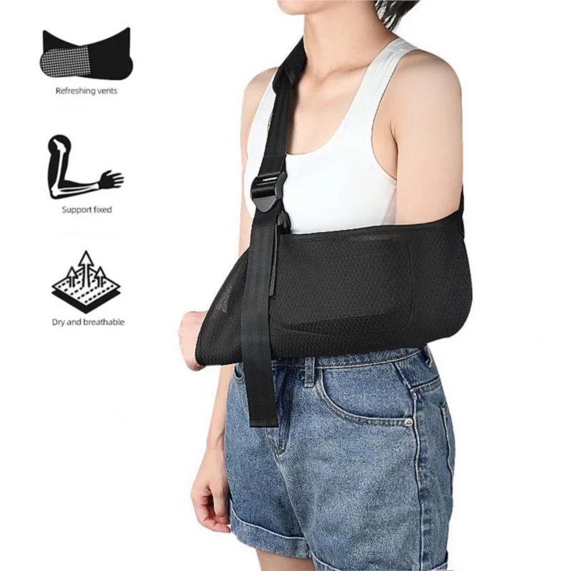 

Arm Sling Adjustable Elbow Dislocation Sprain Brace Shoulder Injury Torn Wrist Elbow Surgery Arm Support Strap for Left Right