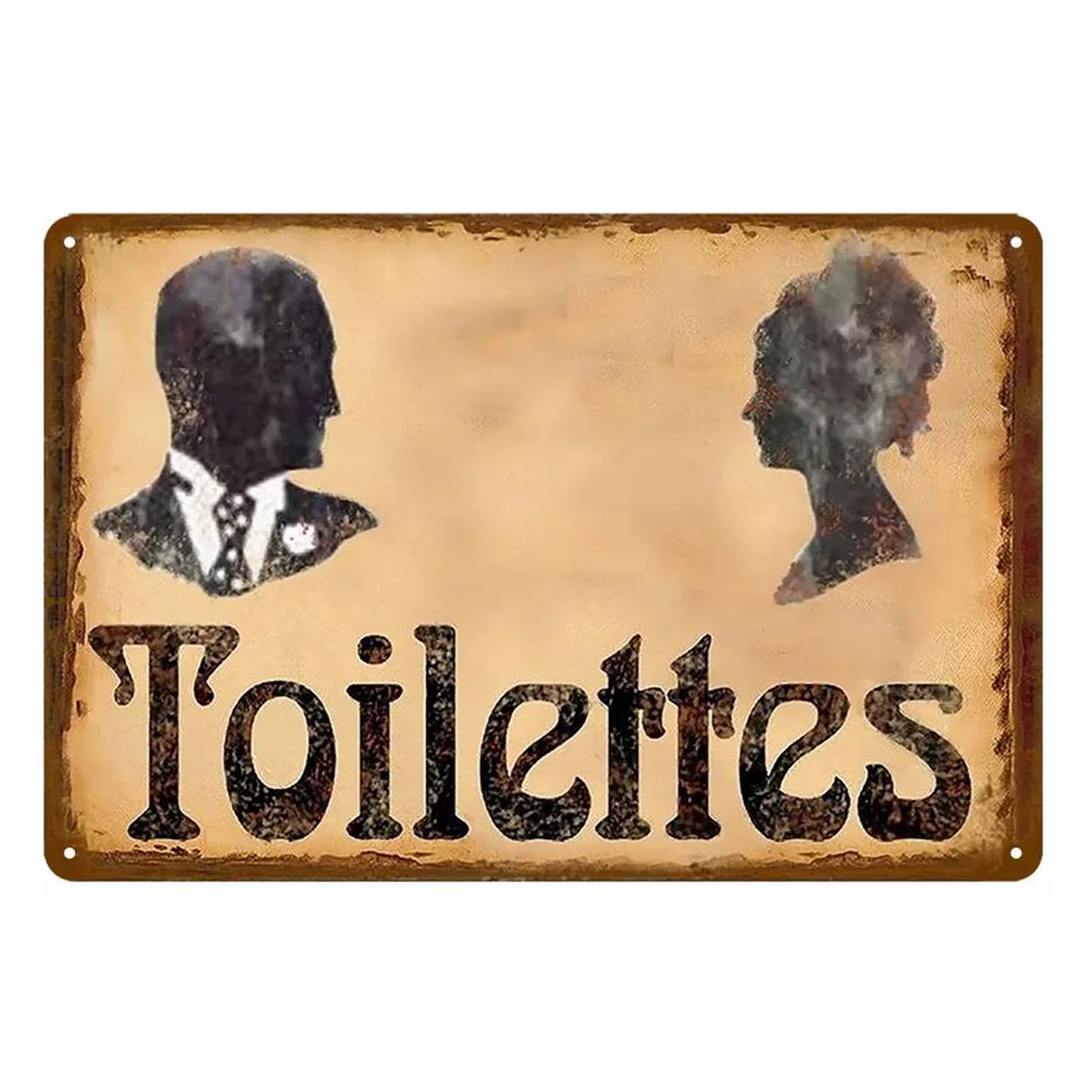 Metal Tin Signs Restroom Toilet Wall Decoration Plaque Vintage Art Poster Iron Painting for Man Cave Home Cafe Bathroom Club Bar