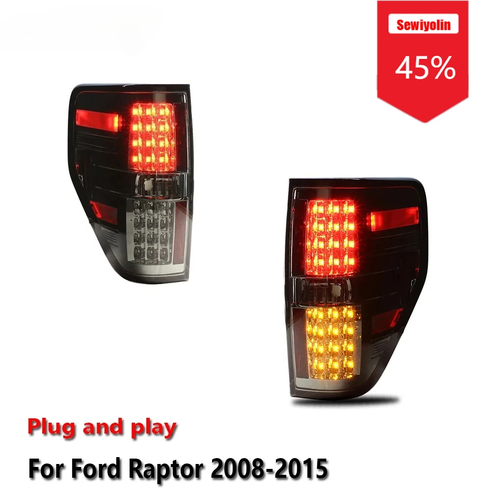 

Sewiyolin автомобильные светодиодные задние фонари в сборе для Ford Raptor 2008-2015 авто противотуманные DRL тормозные указатели поворота Plug and Play