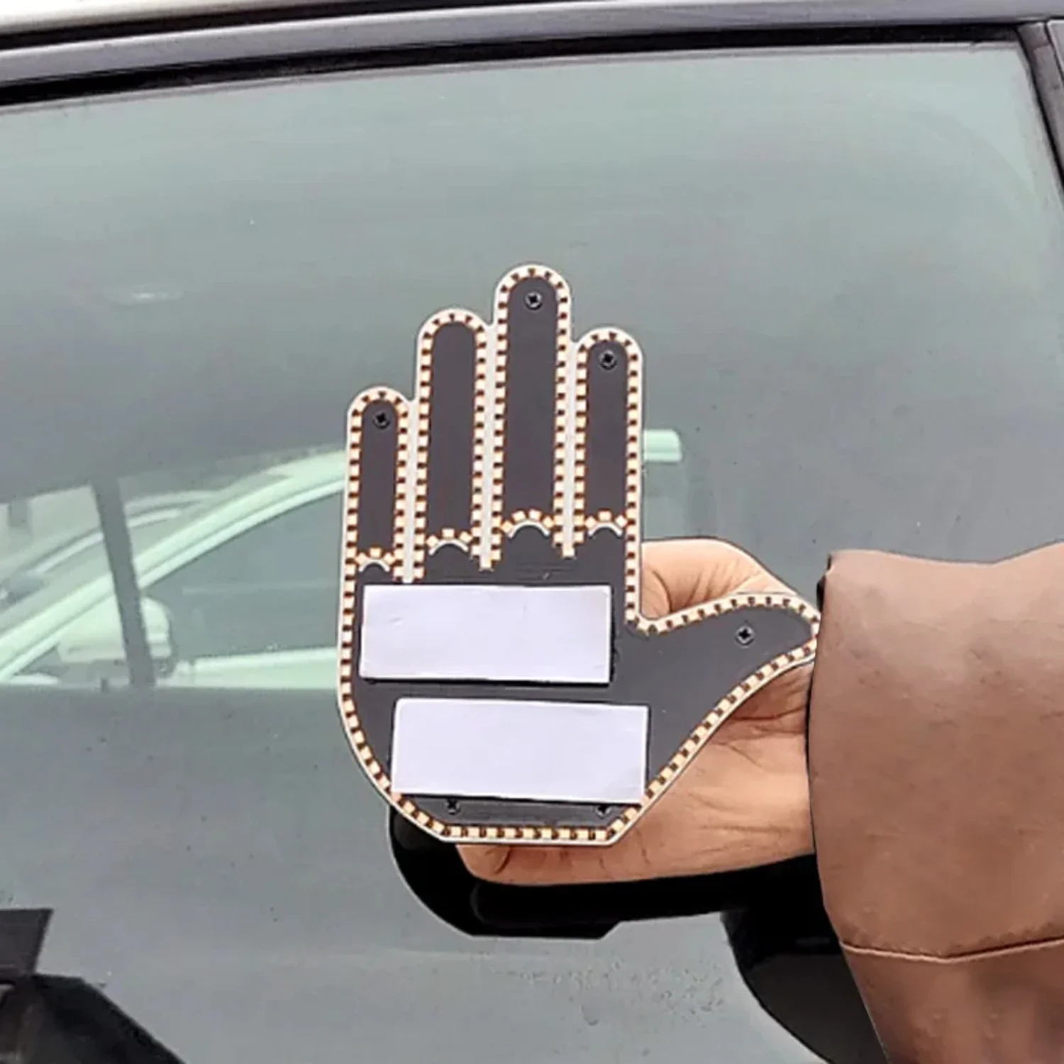 LED hand gestures light. Illuminate your surroundings and stand out from the crowd with this innovative and sleek car accessory.