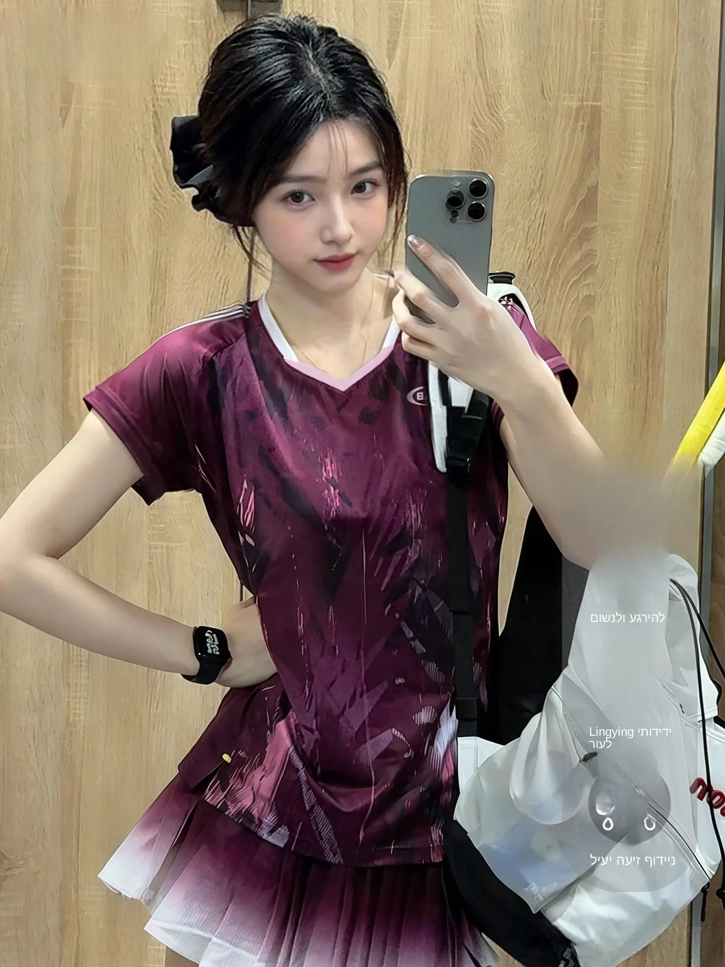 ensemble-uniforme-de-badminton-ldab-rouge-fonce-pour-femme-nouvelle-collection-2026-esthetique-haut-de-gamme-sechage-rapide-uniforme-de-competition-a-manches-courtes