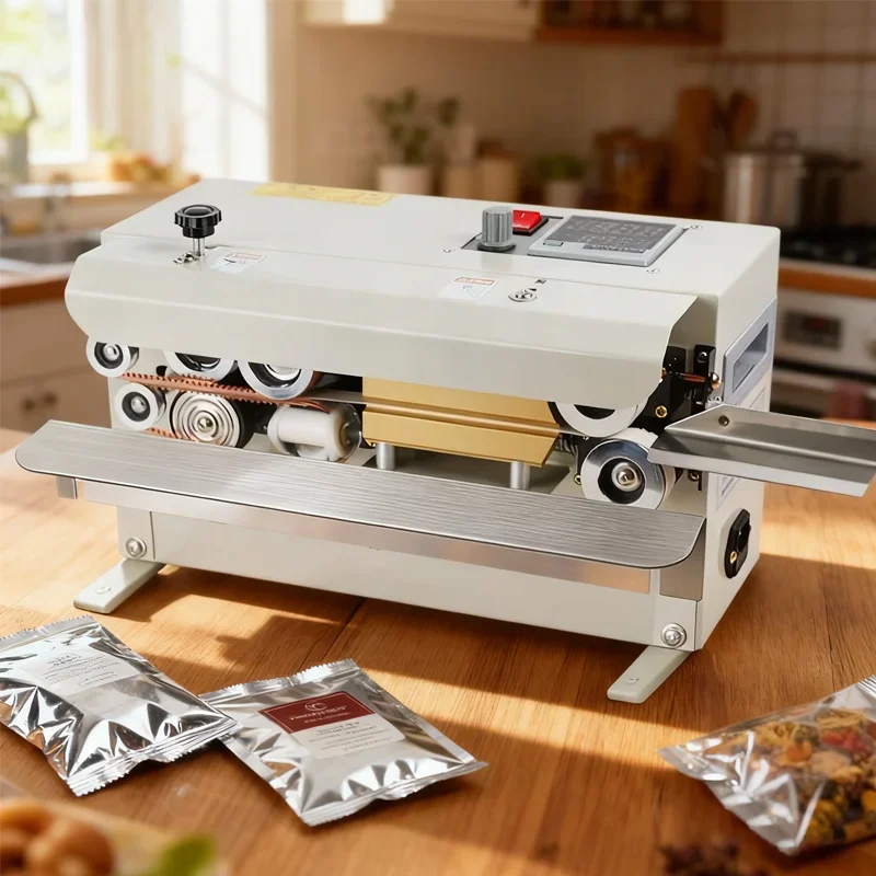 آلة ختم الأكياس البلاستيكية المكتبية التجارية الألومنيوم احباط أكياس الشاي تغليف المواد الغذائية آلة الختم مناسبة لمحلات المنازل #1