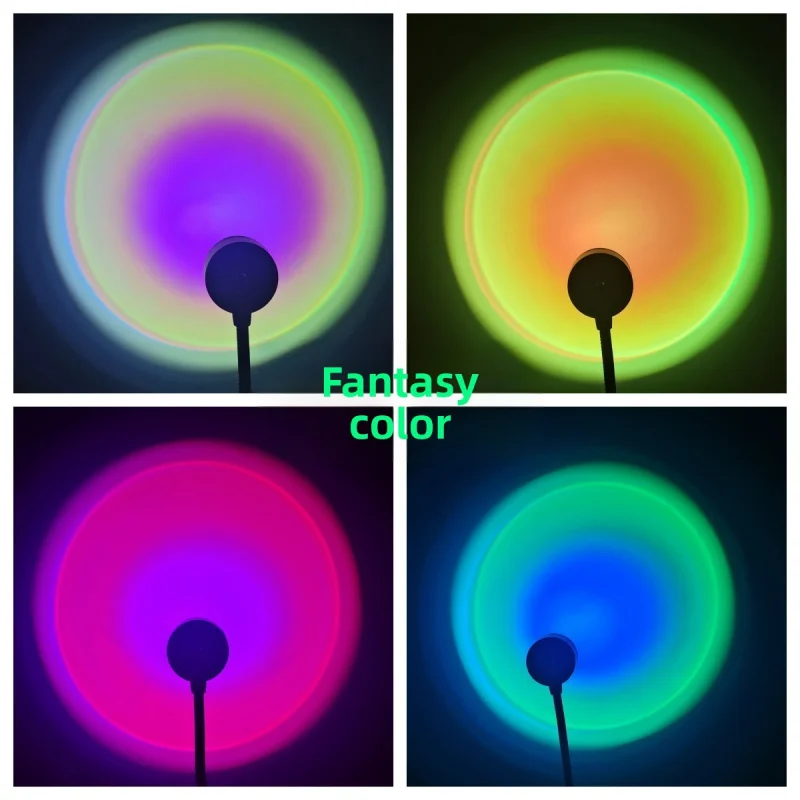 USBSunset الضوء المحيط غروب الشمس قوس قزح الإسقاط الغسق مصباح أرضي أضواء ديكور المنزل #6