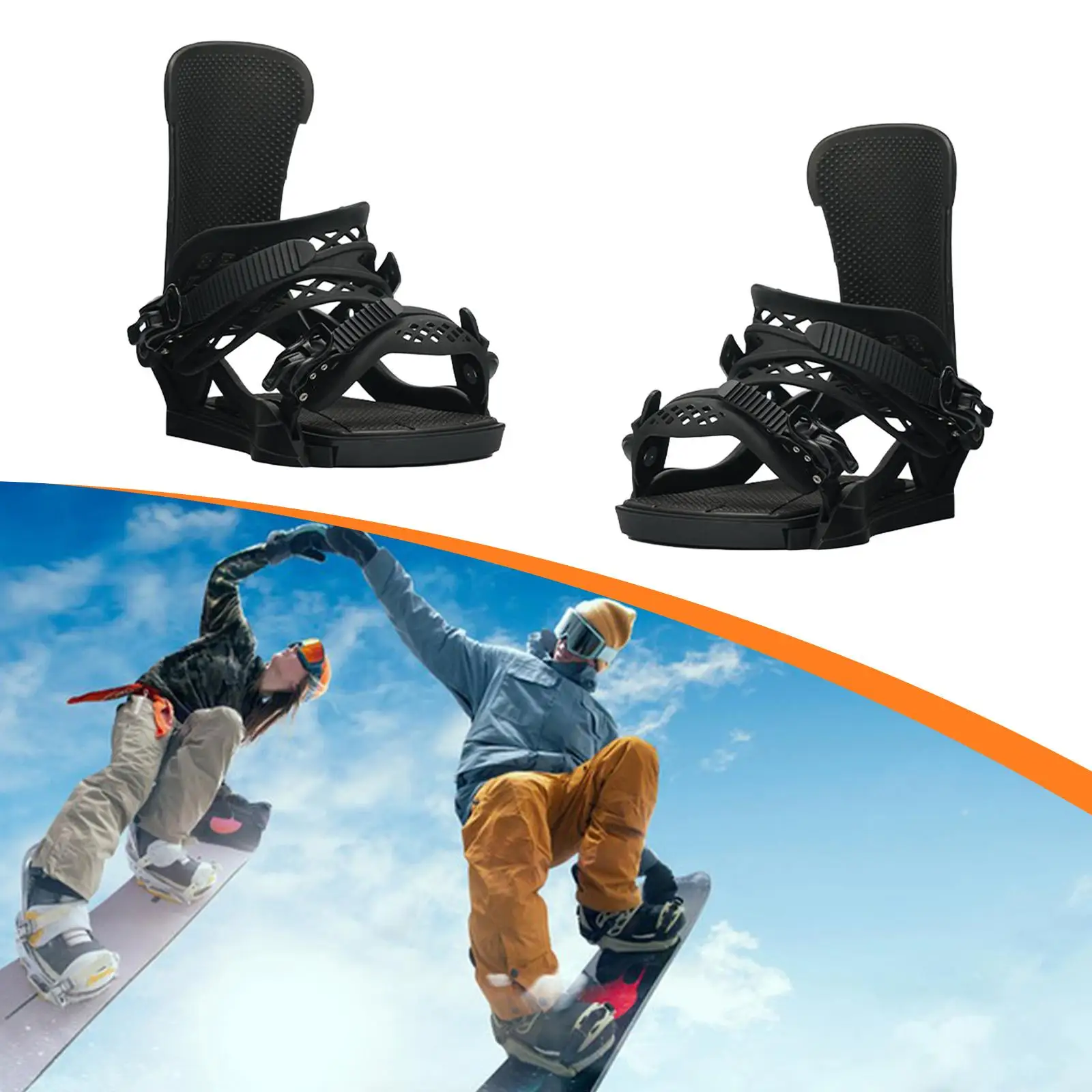 

Snowboard Bindings Replacement for Snowboarding Practical Beginner Easy to Use Adjustable Supplies Equipments Snowboard Gears