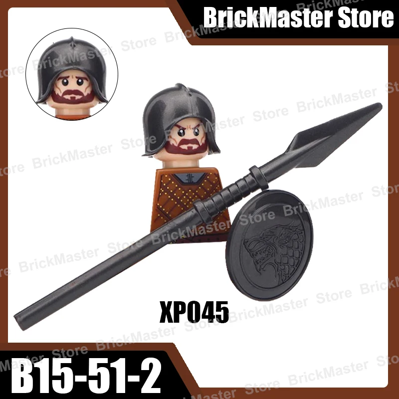 MOC Mittelalterliche Militär Ritter Krieger Soldat Figuren Bausteine Burg Krieg Waffen Schild Schwert Mantel Bogen Ziegel Spielzeug Geschenke