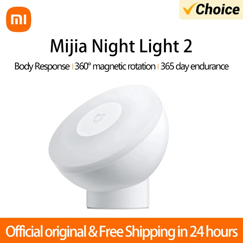 XIAOMI Mijia Night Light 2 Motion Sensor Adjustable Brightness Led Smart Human light Sensor Night Lamp For Bedroom