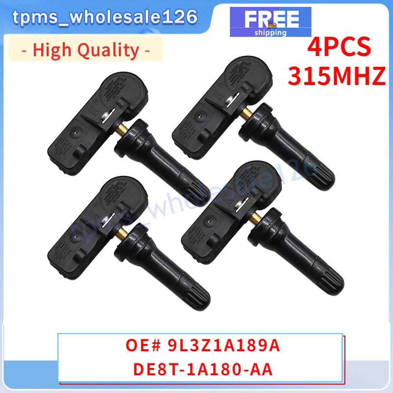 315MHZ TPMS DE8T-1A180-AA 9L3Z1A189A For Ford Edge Escape Fiesta Fusion Mustang Tire Pressure Monitor Sensor 4PCS 9L3T-1A180-AF