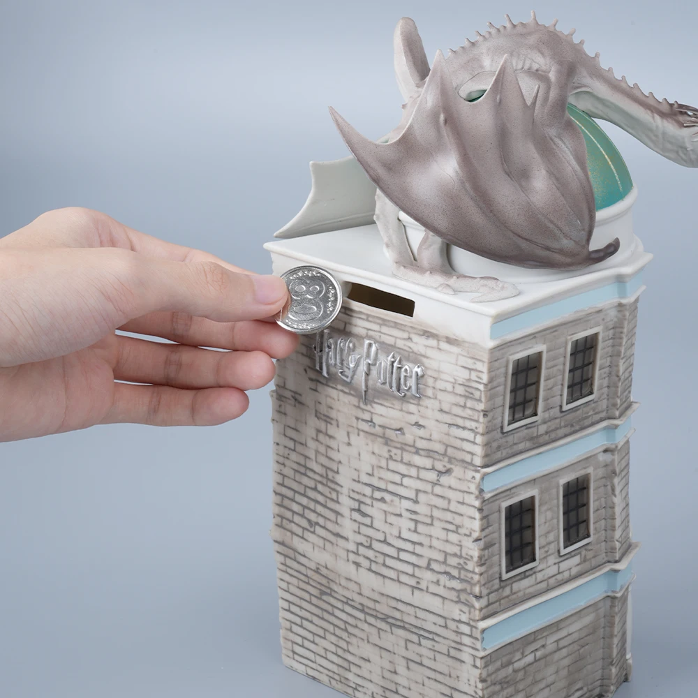 Harry Potter Officially Licensed PVC Piggy Bank Gringotts Bank Figurine Money Box Collectible Desktop Organizer Home Decor view 4