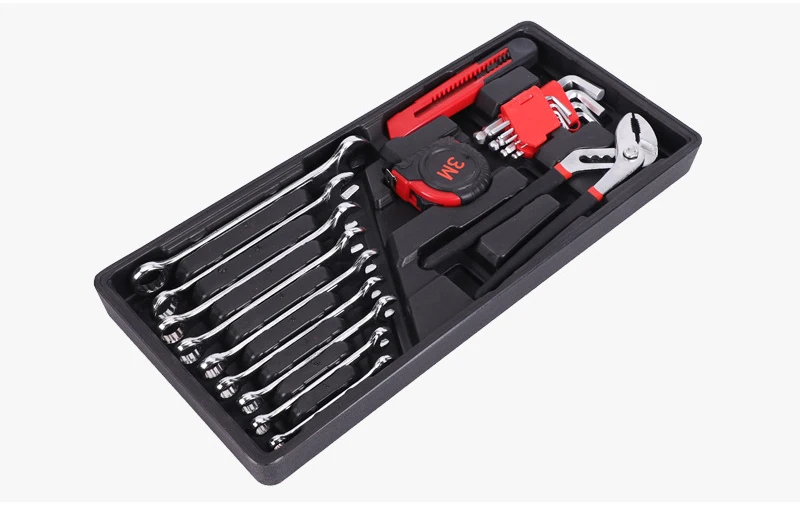 168-piece Iron Box Tool Set Hand-held Three-layer Iron Box Cross-border Hardware Set Tool Box Ratchet Wrench Storage Cabinet
