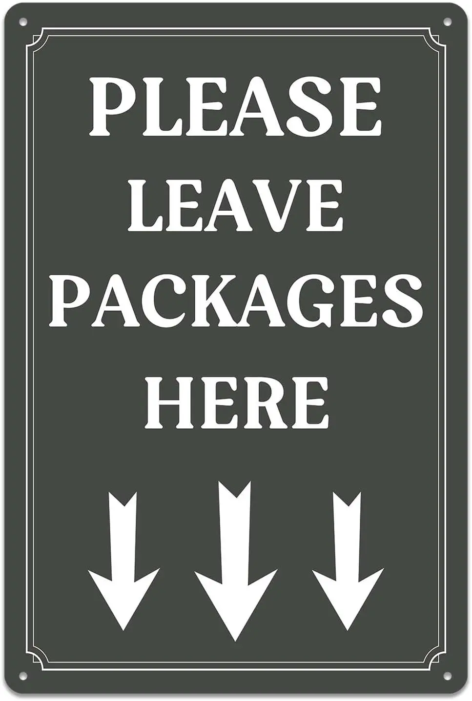 Delivery Signs For Packages Please Leave Here Sign Package Box Custom Outdoor Metal Tin Deliveries S