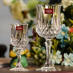 Creative Crystal Glass Goblet, High Appearance Level, European Relief Wine Glass, Household Fashion, New Cups