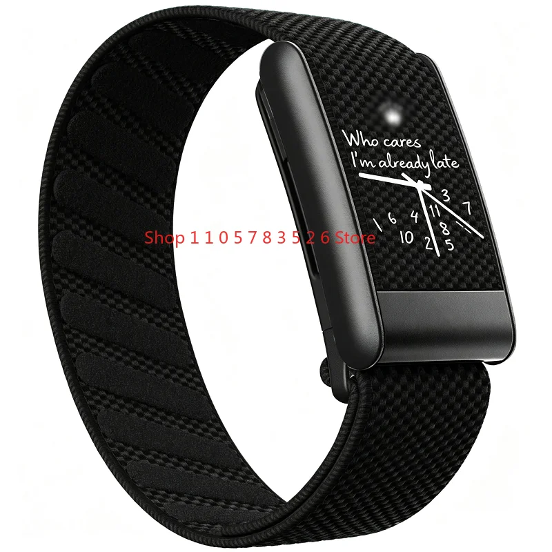 2026 Geeignet für WHOOP5.0/MG Nylon-Druckarmband mit schwarzem U-förmigem Rahmen, silbernem U-förmigem Rahmen und goldenem U-förmigem Rahmen. – Detail 5