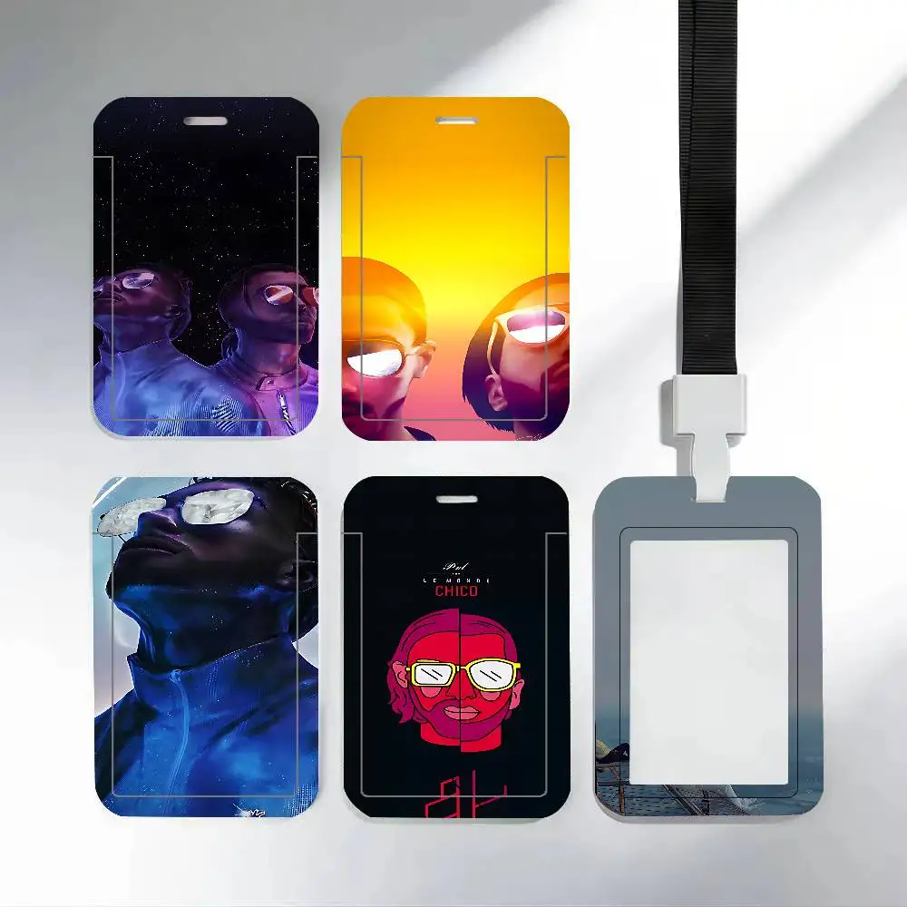 PNL QLF Rapper Singer ID Badge Holder With Lanyard Neck Strap For Office School Name Card Credentials Case