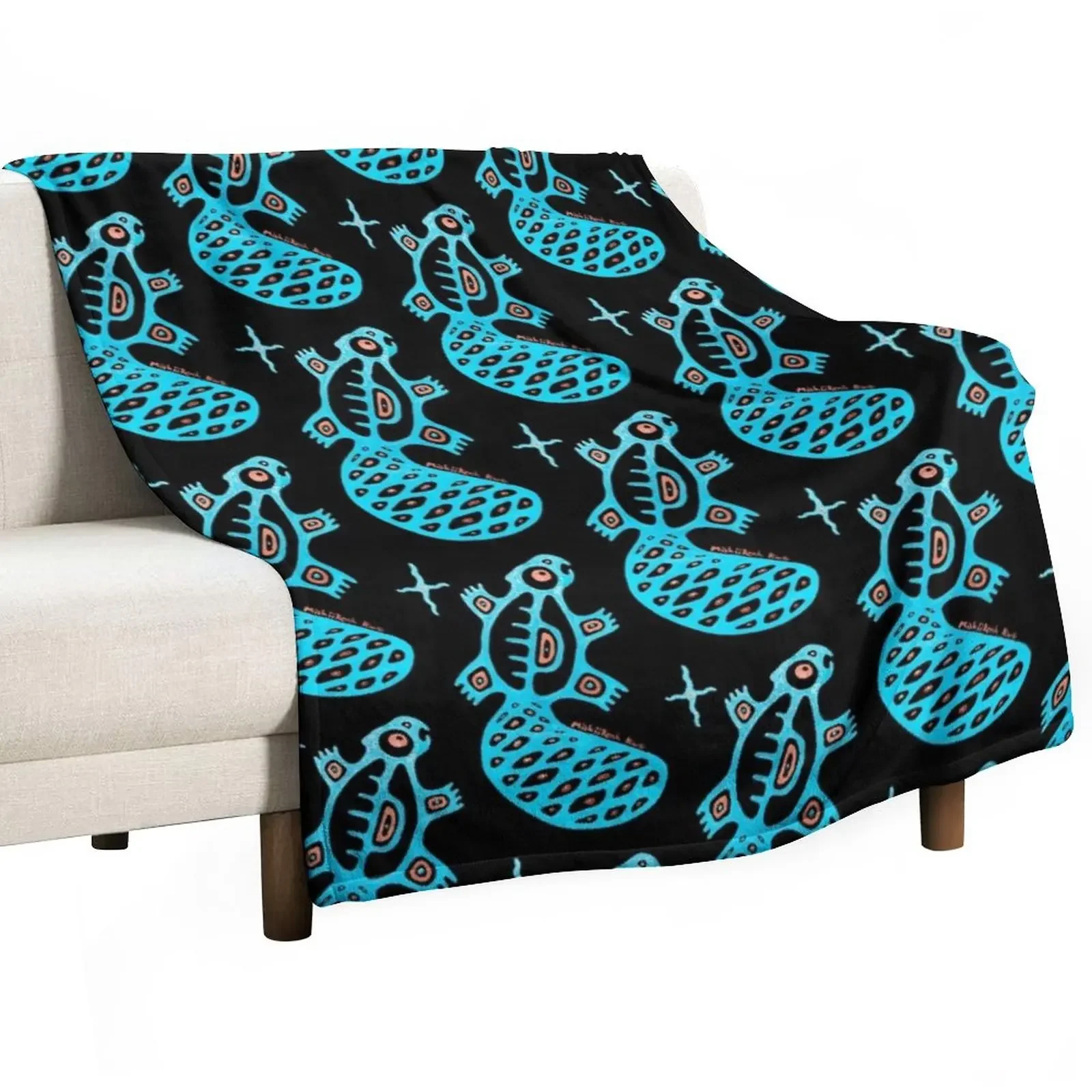 

Teal beaver Throw Blanket Luxury Thicken Blankets For Sofas Blankets