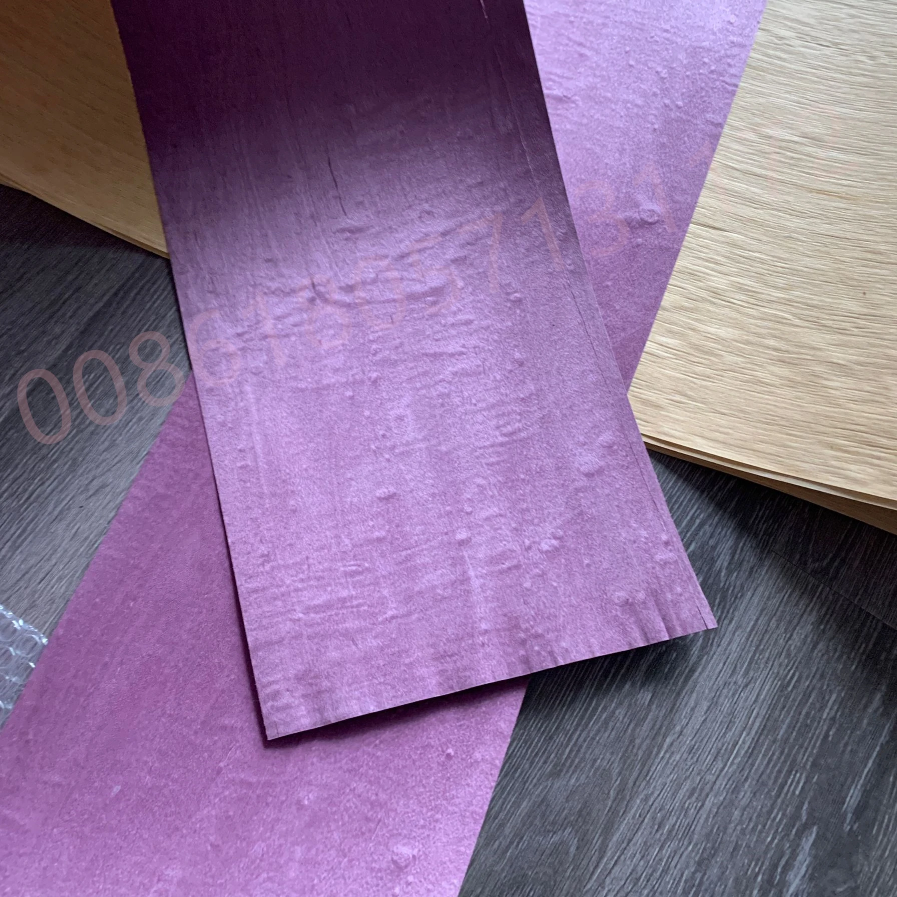 Natural Wood Veneer Stained Dyed Maple for Furniture about 0.4-0.5mm Purple