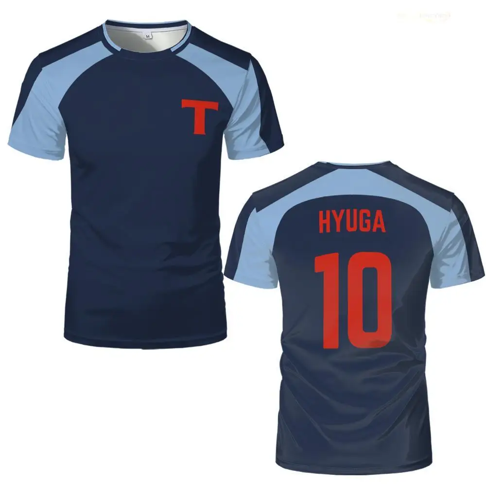 Popular Anime Captain Tsubasa TODO Football Uniform Hot Sale Hyuga Kojiro Cosplay Fashion Jersey Men's Casual Breathable Top