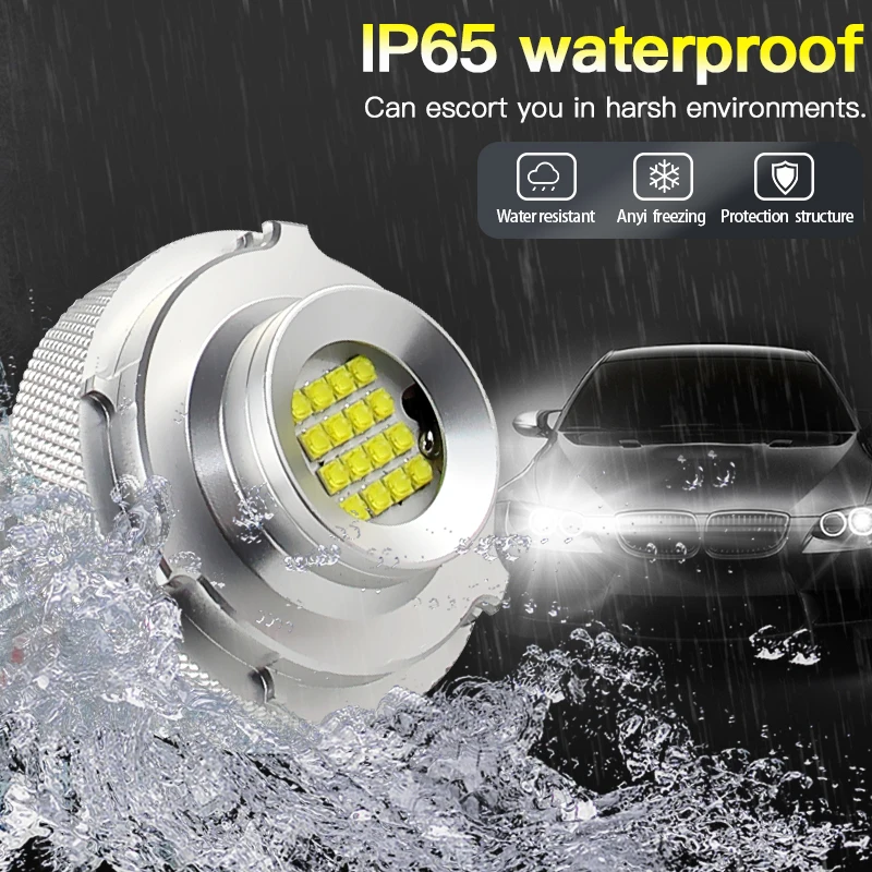 2 قطعة 160 واط عيون الملاك ضوء LED ماركر أضواء خطأ مجاني لسيارات BMW 5-Series E60 LCI سيدان E61 LCI بجولة 2007-2015 اكسسوارات