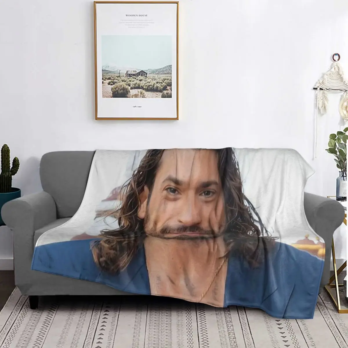 

Actor Can Yaman Photo Blankets Soft Warm Flannel Throw Blanket Bedding for Bed Living room Picnic Travel Home Couch
