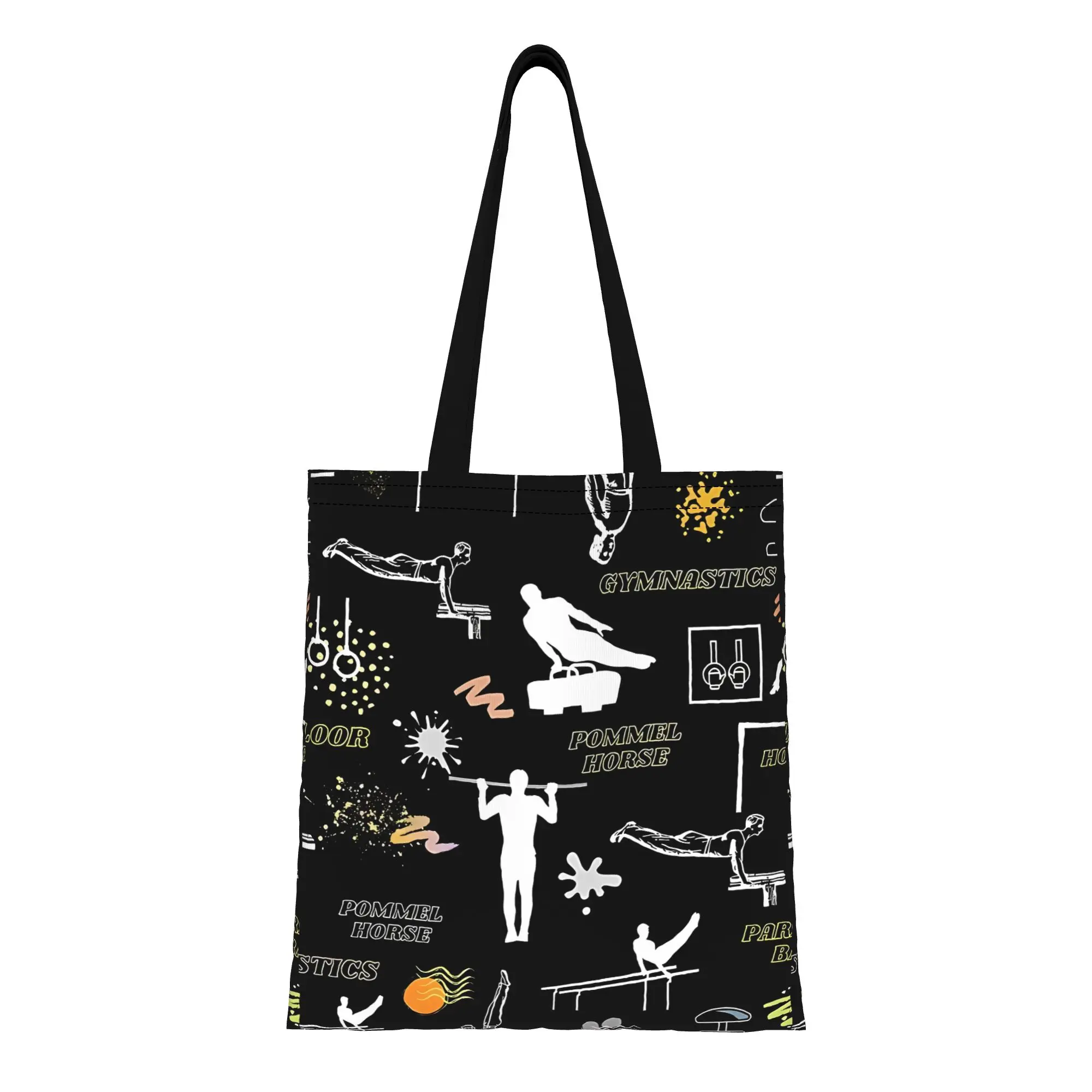 Gymnastics Men's Artistic Sporty Canvas Woman Tote Bag for Shopping Travel Outdoor Heavy Duty Shoulder Handbag