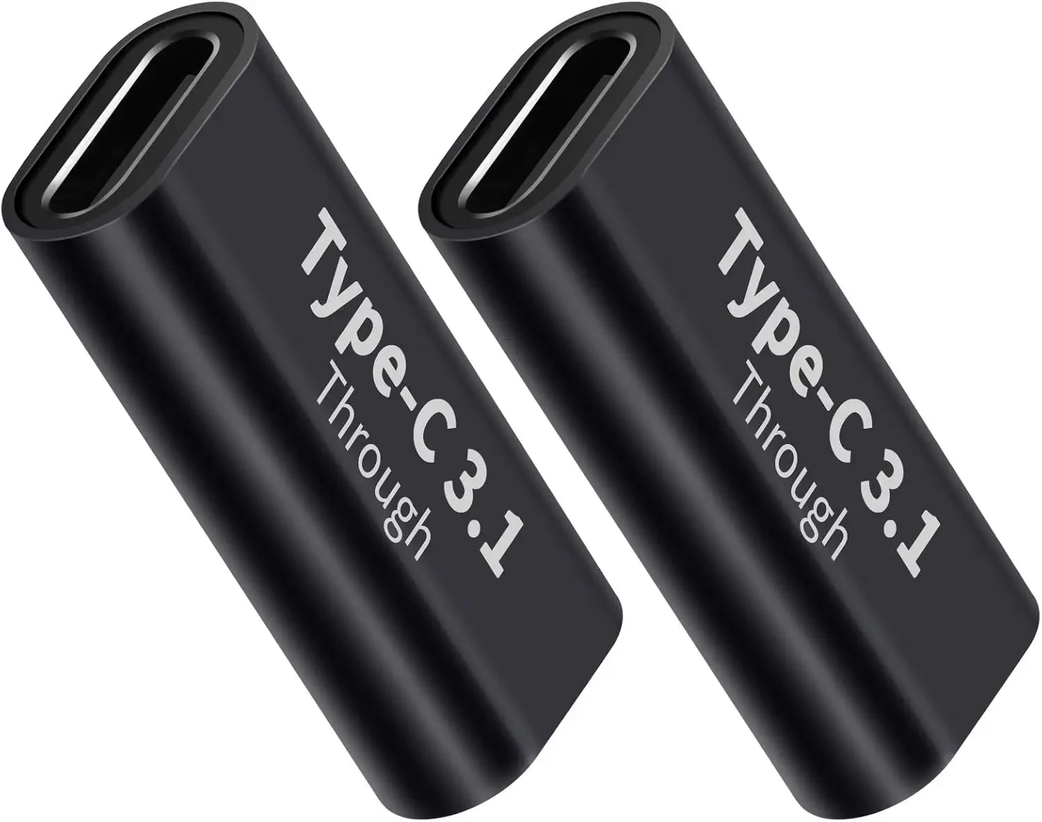Compact 1/2 Pack Type C Female to Female Adapter 10Gbps High Speed Data Extension Connector for Laptop Type C 3.1