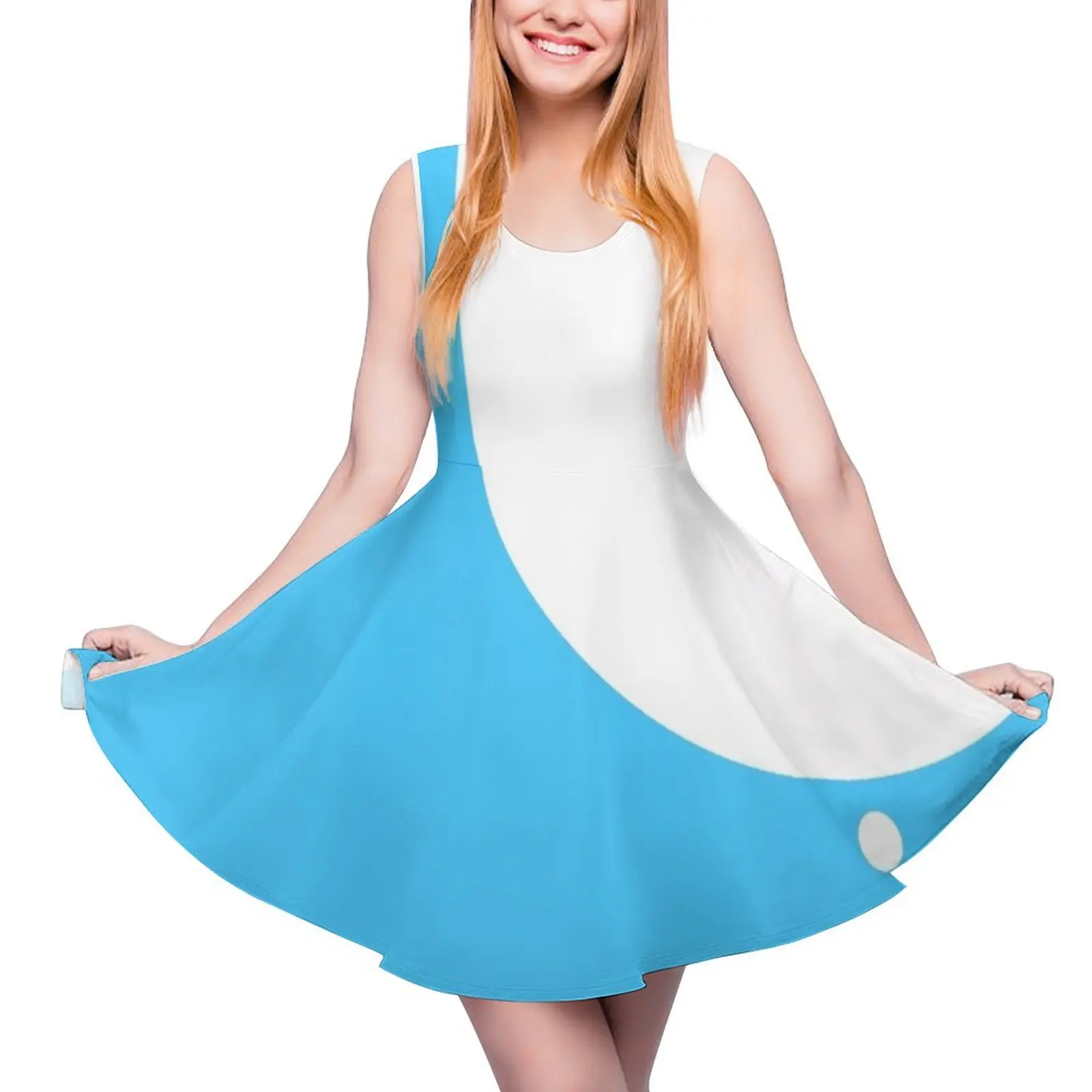 

Sky Blue Space Age Sleeveless Dress Clothing female women"s summer clothing 2024 evening dress woman Elegant gowns